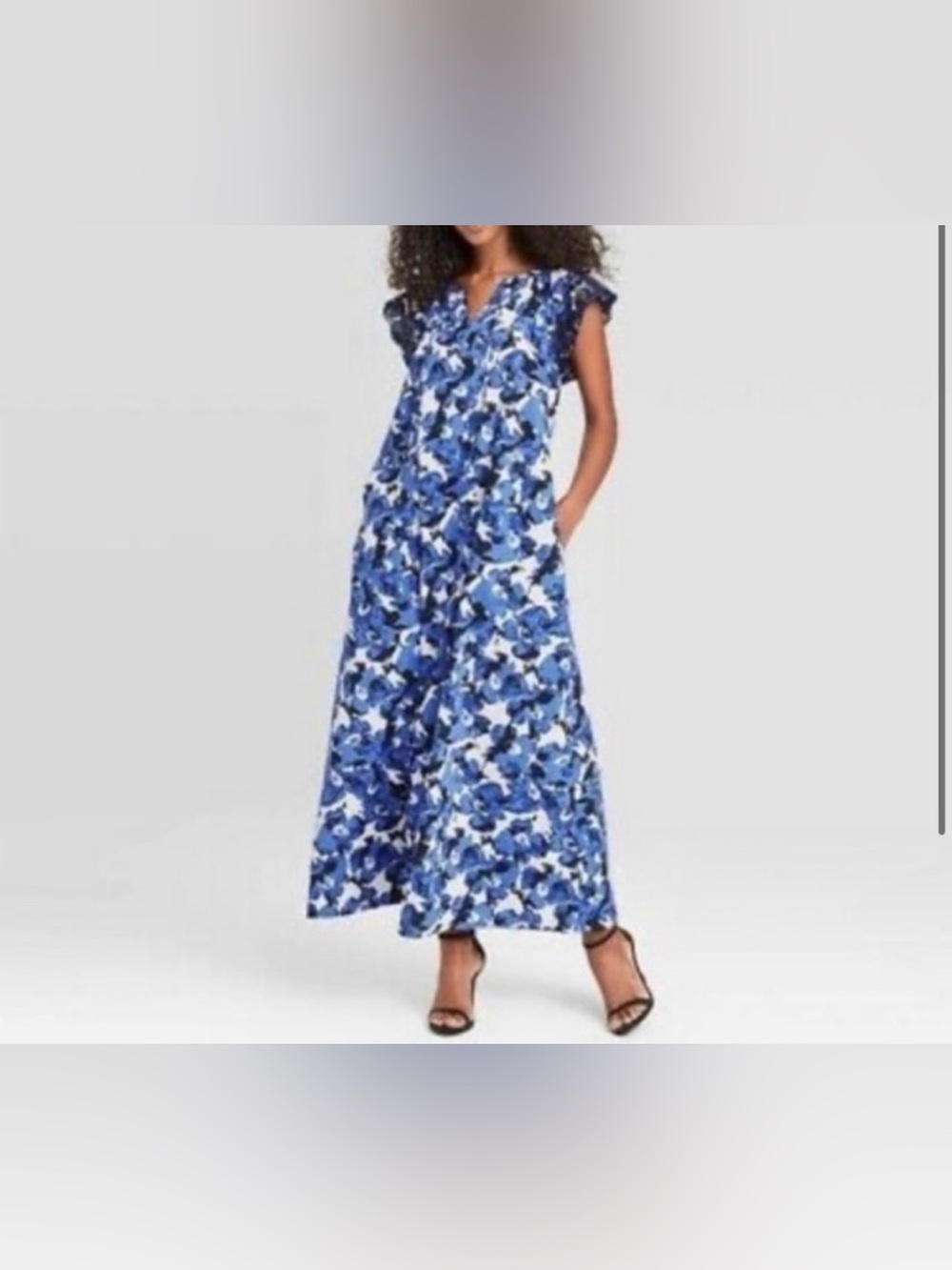 Who What Wear Floral Embroidery Maxi Dress